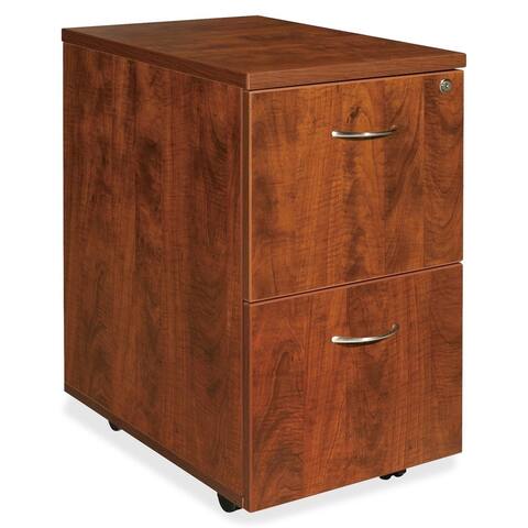 Lorell Essentials Cherry Laminate 2-drawer Mobile Pedestal