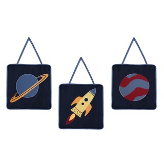 Sweet Jojo Designs Space Galaxy Wall Hanging (Set of 3)