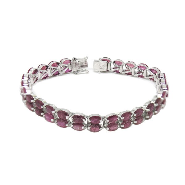 De An Sterling Silver Natural Ruby Bracelet Free Shipping De An Sterling Silver Natural Ruby Bracelet