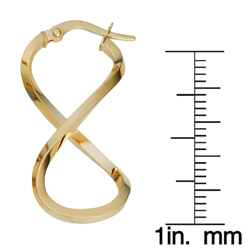 Fremada 10k Yellow Gold Infinity Hoop Earrings