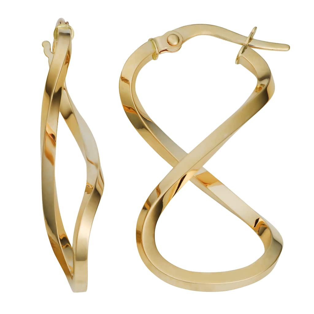 Fremada 10k Yellow Gold Infinity Hoop Earrings