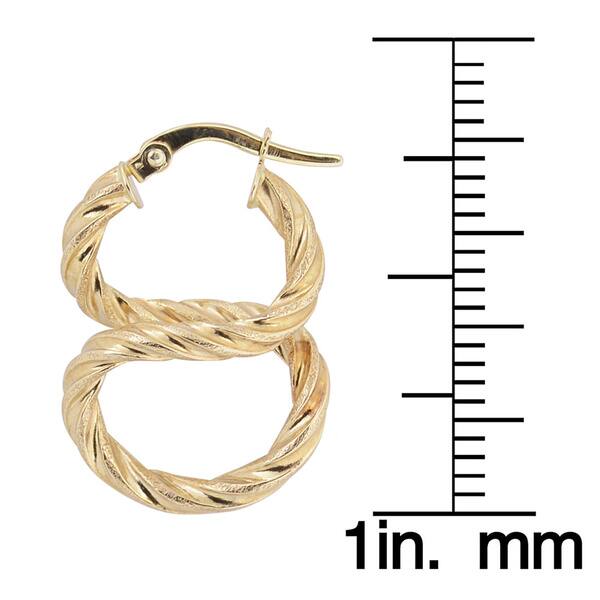 10KT GOLD FIGURE 8 HOOP EARRINGS HOOP EARRINGS 10KT GOLD FIGURE 8 HOOP EARRINGS HOOP EARRINGS
