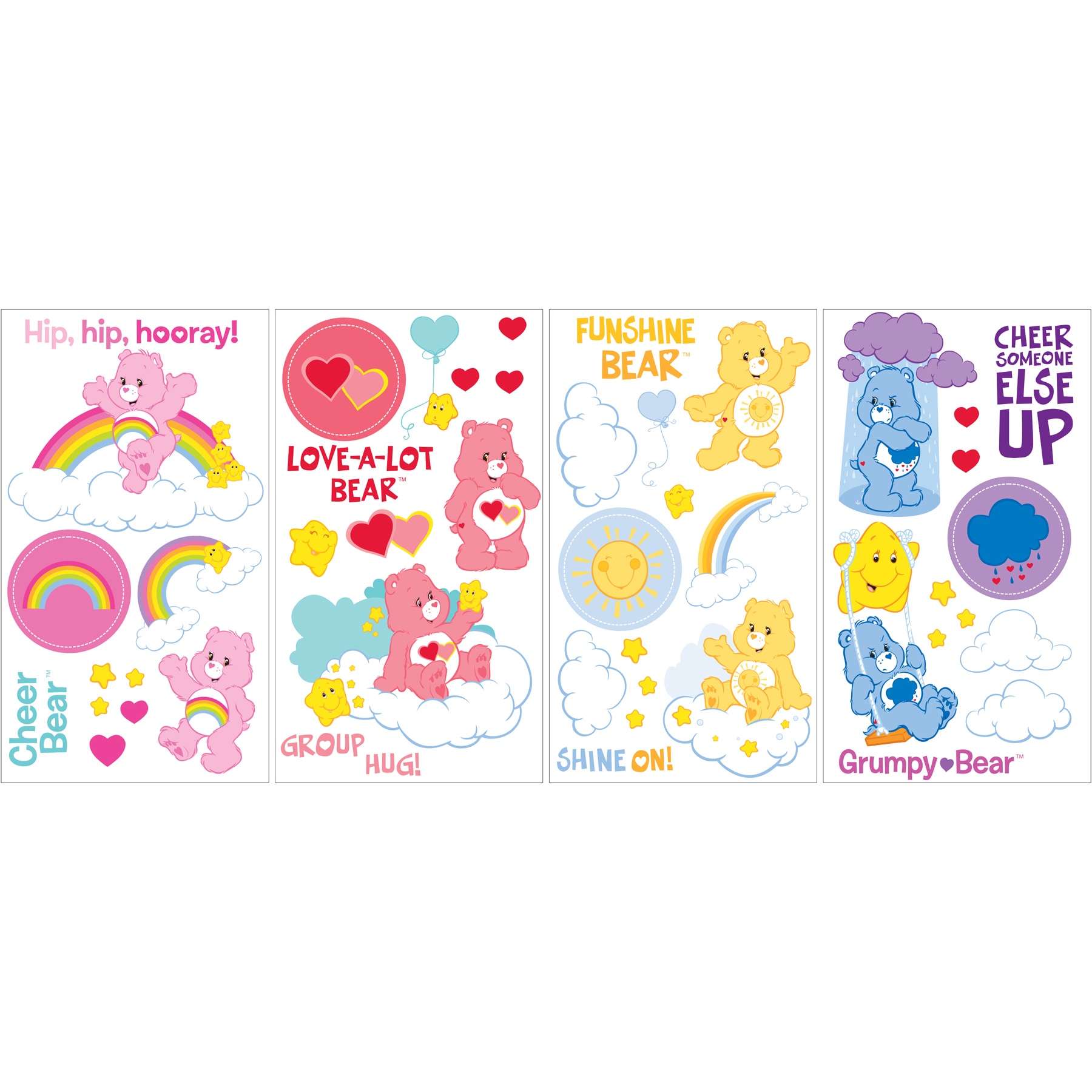 Care Bears Cheer Peel and Stick Wall Appliques - Bed Bath & Beyond - 9544675