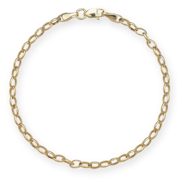 14k Yellow Gold Rolo Chain Bracelet