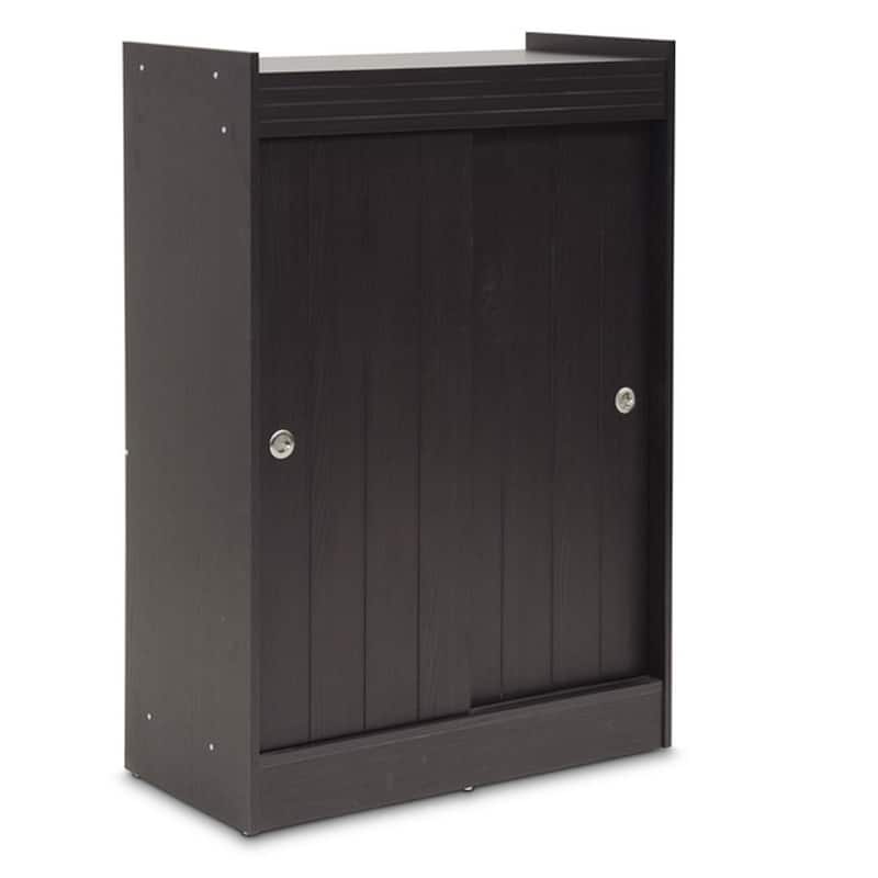 Baxton Studio Espresso Shoe-Rack Modern Cabinet