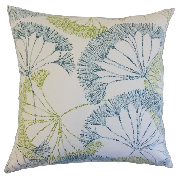 Shop Grove 18inch Feather Filled Floral Indigo Throw Pillow Free