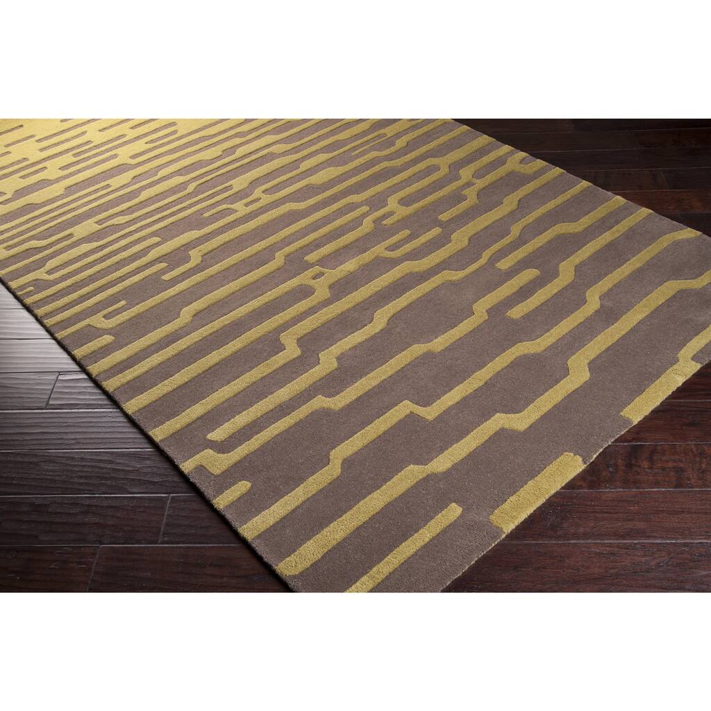 Hand-Tufted Cynthia New Zealand Wool Abstract Area Rug - 9' x 12'/Surplus - 9' x 12'/Surplus