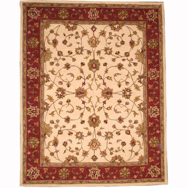 Handmade Tabriz Wool Rug (India) - 8' x 10'