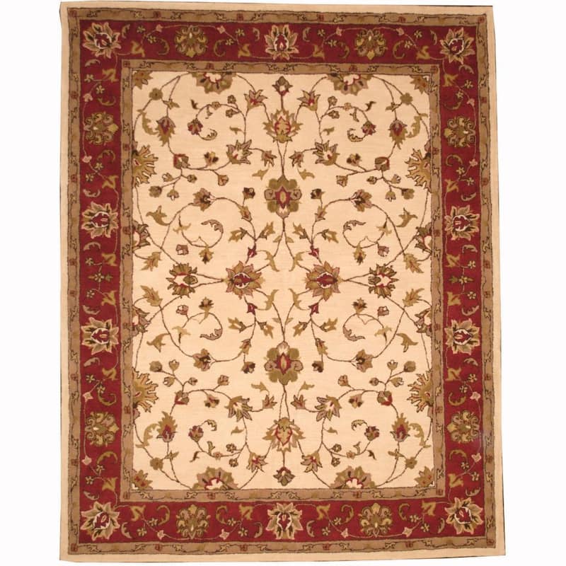 Handmade Tabriz Wool Rug (India) - 8' x 10'