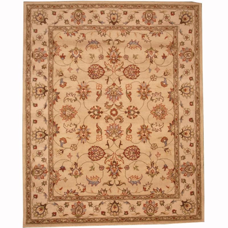 Handmade Tabriz Wool Rug (India) - 8' x 10'