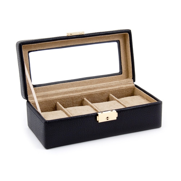 Bey Berk 'Luke' Pebbled Leather Watch Box