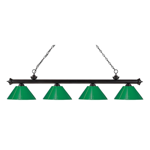 Lite 4 light Riviera Bronze Green Billiard Fixture