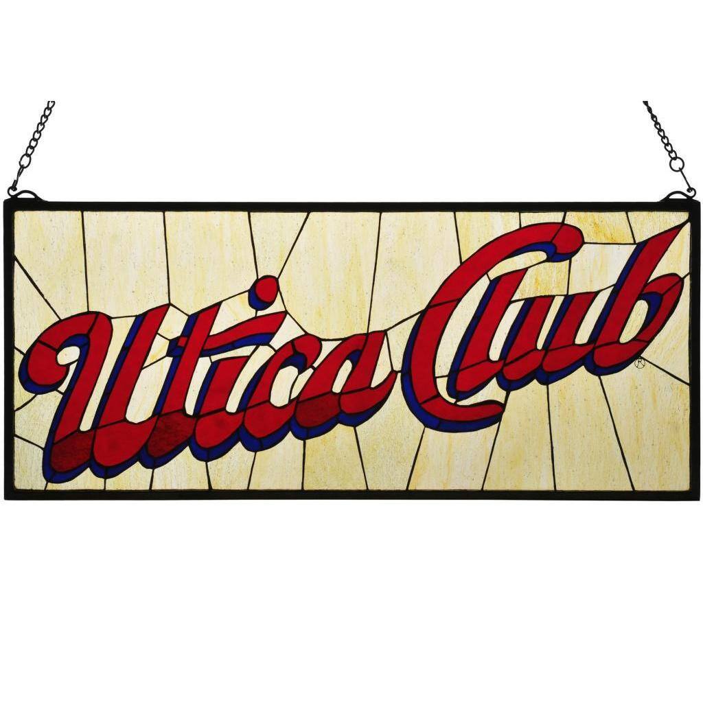 Utica Club Stained Glass Window Panel