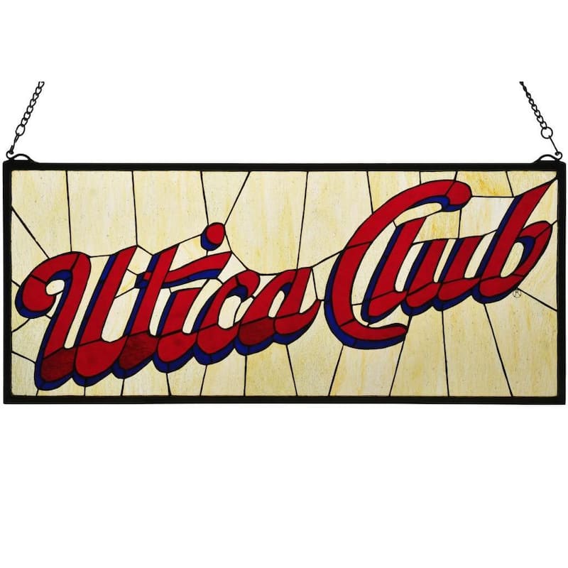 Utica Club Stained Glass Window Panel