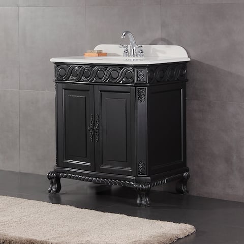 Vintage Bathroom Vanities Vanity Cabinets Online At Antique Black Single Sink Bathroom Vanity With Marble Top