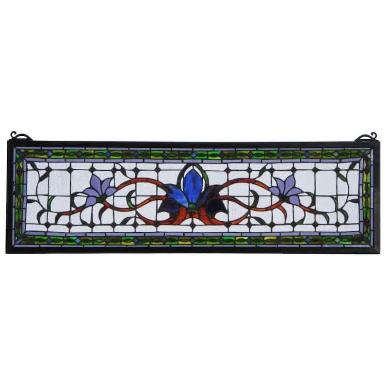Violet Fairytale Transom Stained Glass Window Panel - n/a - Violet Fairytale