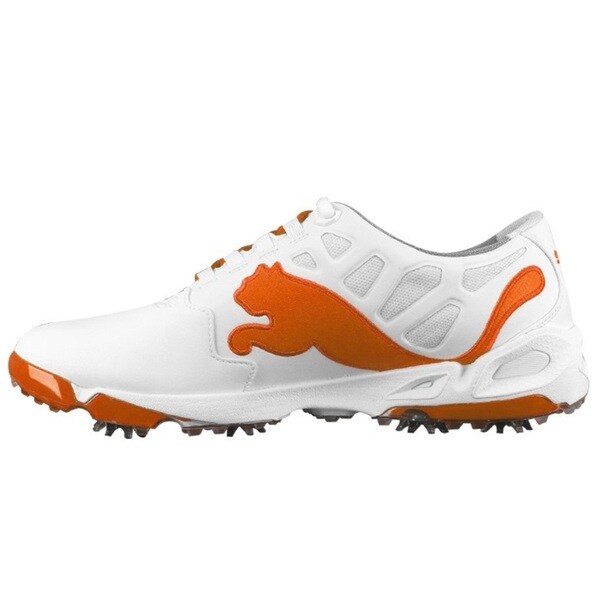 orange golf shoes