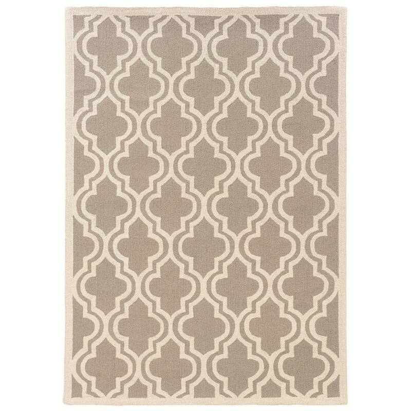 Linon Silhouette Area Rug - 8' x 10' - Grey/Ivory