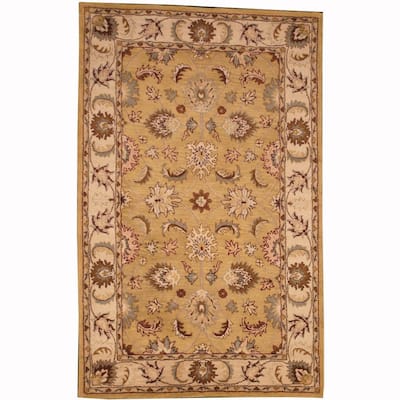 Handmade Tabriz Wool Rug (India) - 5' x 8'