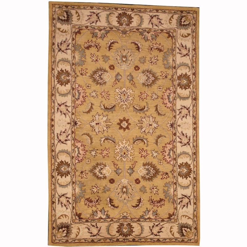 Handmade Tabriz Wool Rug (India) - 5' x 8'