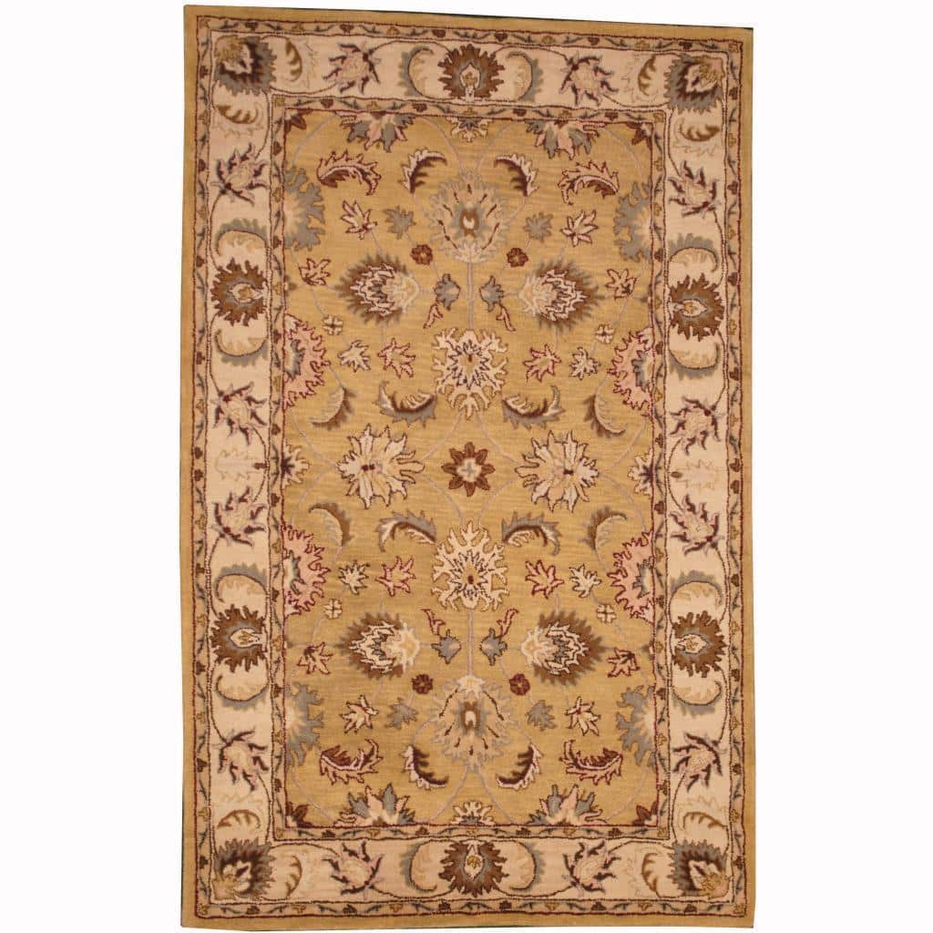 Handmade Tabriz Wool Rug (India) - 5' x 8'