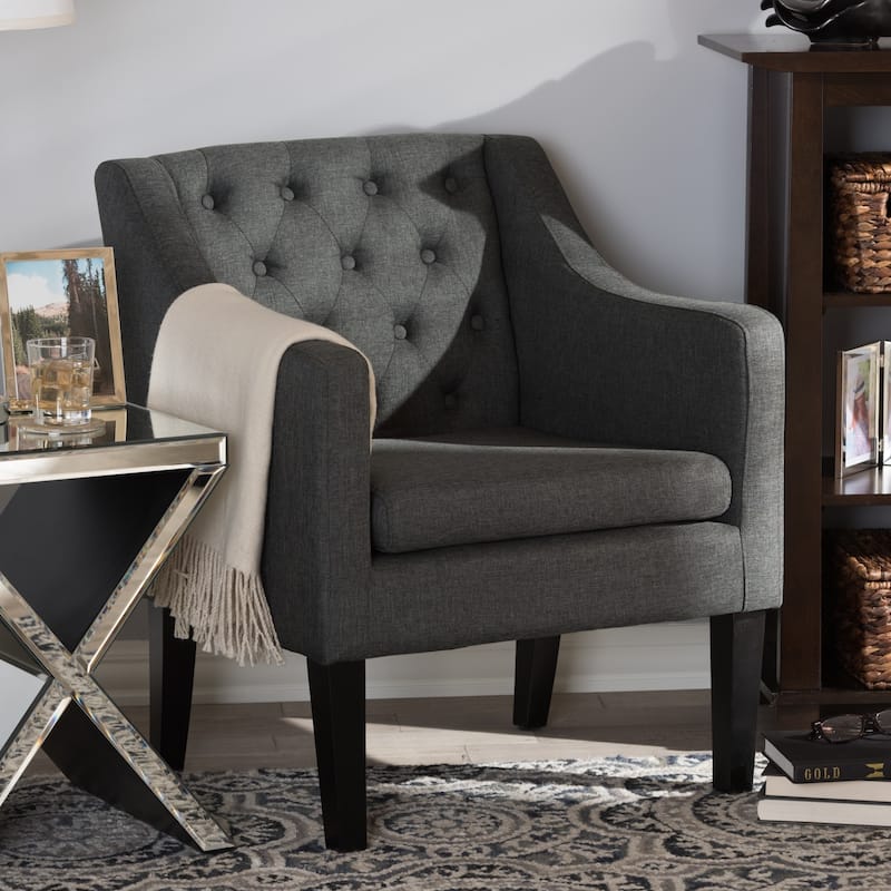 Porch & Den Gowanus Upholstered Button-tufted Modern Club Chair