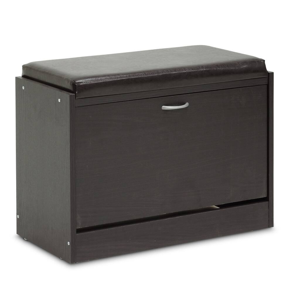 Baxton Studio Espresso Modern Shoe-Rack Bench