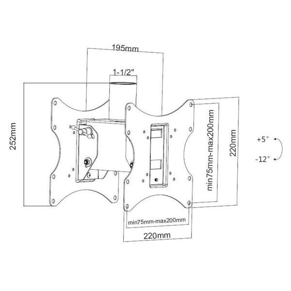 Arrowmounts Back To Back 1 5 Inch Npt Flat Tv Ceiling Mount