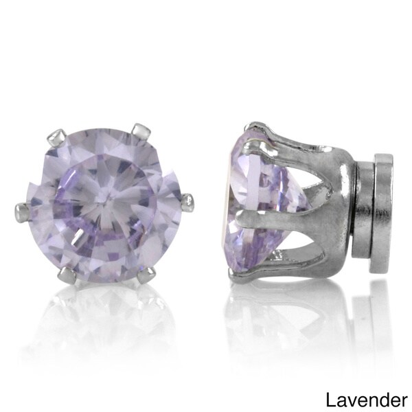 Roundcut Cubic Zirconia Lavender Earrings Free Shipping On