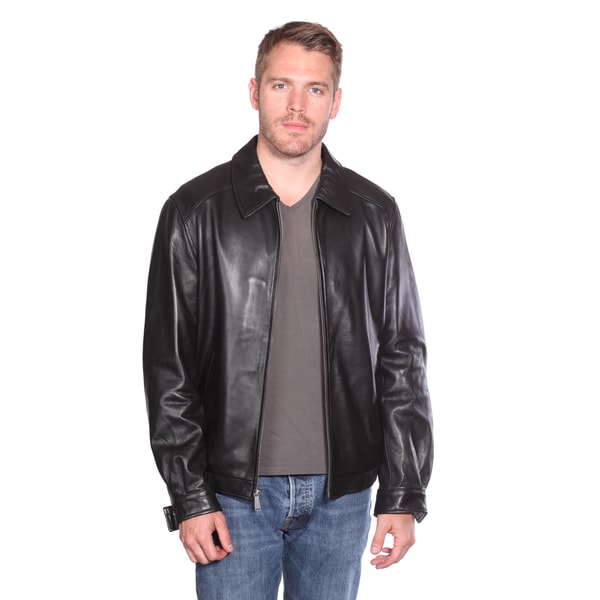Christian Reed Men's Walden Leather Bomber Jacket - Free Shipping Today ...