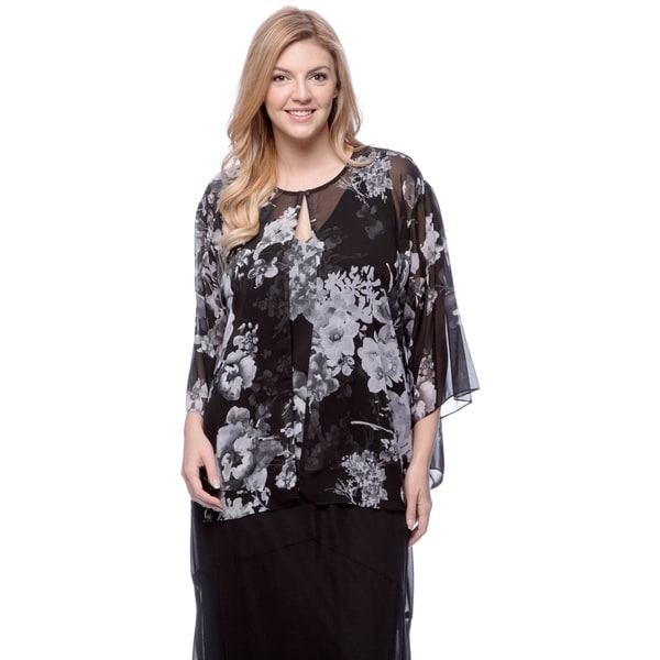 alex evenings tops plus size