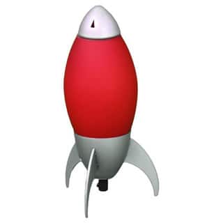 slide 1 of 1, Kid's Red Rocket Table Lamp