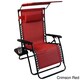 Havenside Home Garden City Oversized Zero Gravity Chair with Sunshade and Drink Tray - Thumbnail 6