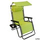 Havenside Home Garden City Oversized Zero Gravity Chair with Sunshade and Drink Tray - Thumbnail 4