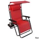 Havenside Home Garden City Oversized Zero Gravity Chair with Sunshade and Drink Tray - Thumbnail 9