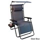 Havenside Home Garden City Oversized Zero Gravity Chair with Sunshade and Drink Tray - Thumbnail 7