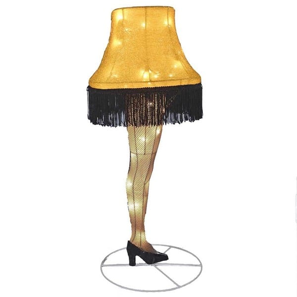Kurt Adler 28 Inch Leg Lamp Tinsel Lighted Lawn Décor 28 Inch Leg Lamp Tinsel Lighted Lawn