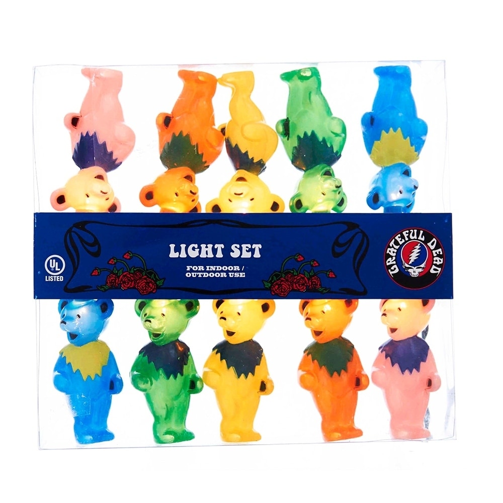 Kurt Adler UL 10 Light Grateful Dead Bears Light Set