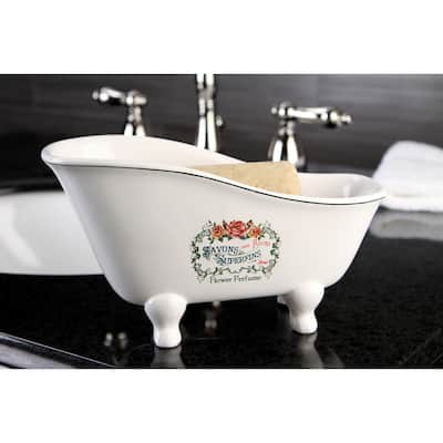 Savons Aux Fleurs Slipper Clawfoot Tub Soap Dish - Green/Red/White
