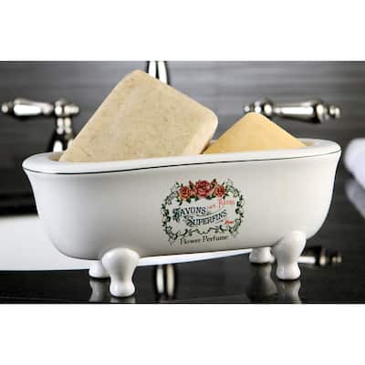 Savons Aux Fleurs Double Ended Clawfoot Tub Soap Dish - Green/Red/White