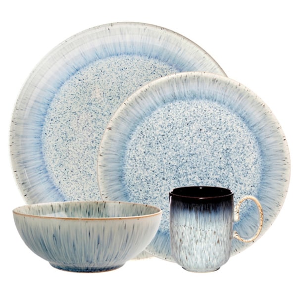 Denby Halo Blue 4-piece Place Setting - Free Shipping Today - Overstock ...