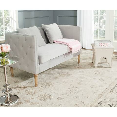 Safavieh Sarah Grey Tufted Settee - 53" x 28.8" x 31.5"