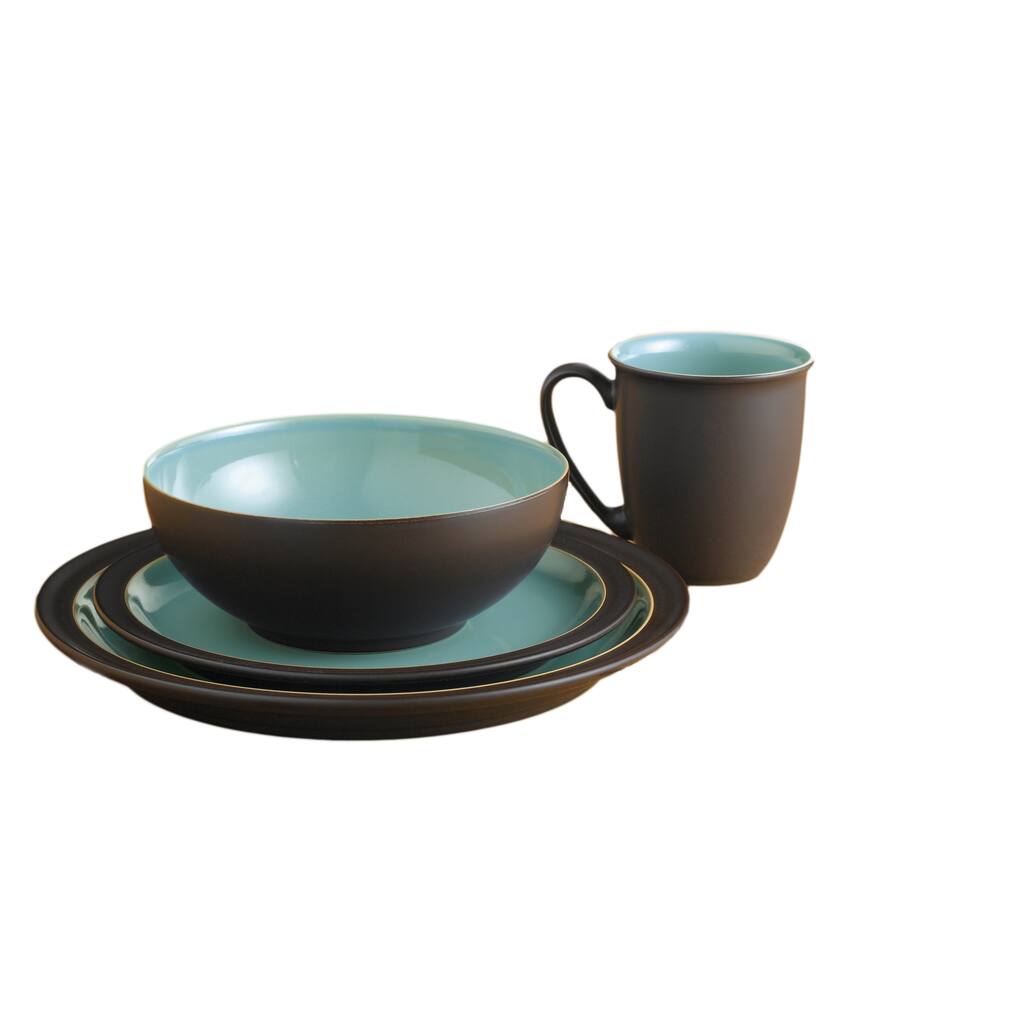 Denby Duets Brown and Turquoise 4-piece Place Setting