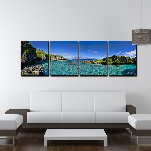 Shop Sterling 'Limu Pano I' 4-piece Gallery-wrapped Canvas Wall Art ...