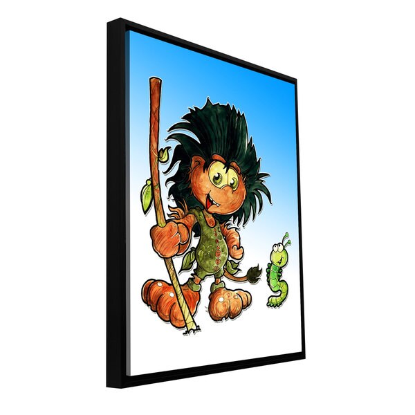 Luis Peres Kid Troll Floater framed Gallery wrapped Canvas