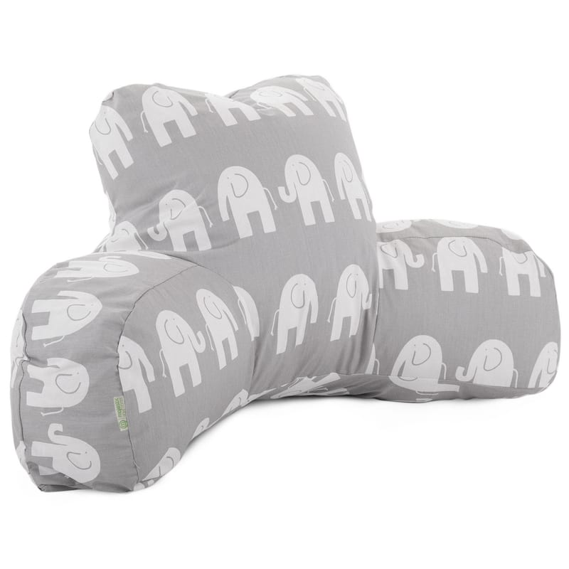 Majestic Home Goods Ellie Cotton Reading Bed Pillow 33 X 6 X 18 - Gray