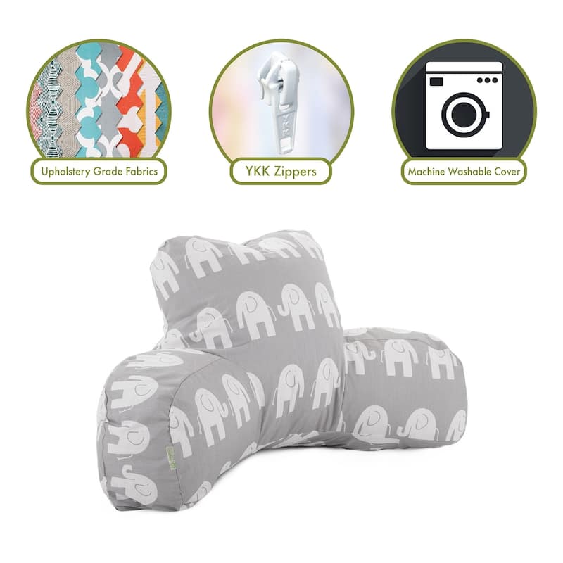 Majestic Home Goods Ellie Cotton Reading Bed Pillow 33 X 6 X 18