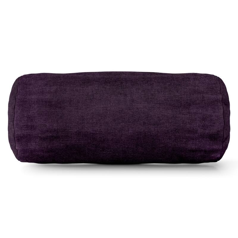 Majestic Home Goods Villa Velvet Round Bolster Throw Pillow