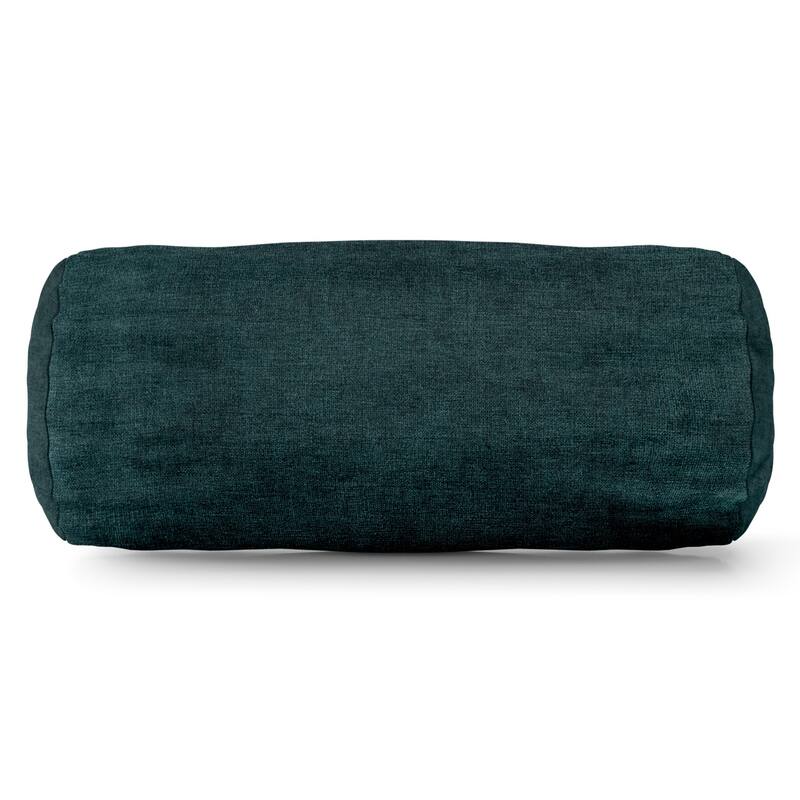 Majestic Home Goods Villa Velvet Round Bolster Throw Pillow