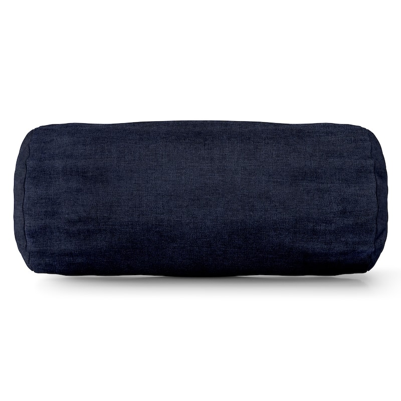 Majestic Home Goods Villa Velvet Round Bolster Throw Pillow